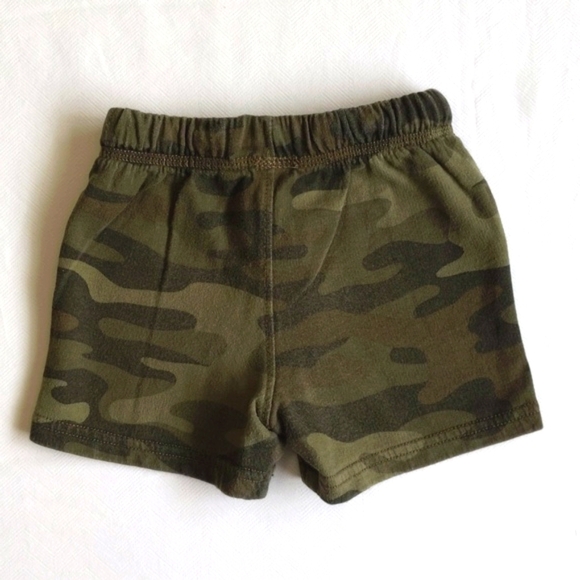 carter's comfy green camo pull-on shorts 12 months baby boy - Picture 6 of 6